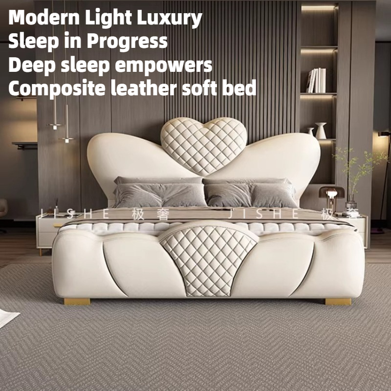 King Size Bed Frame With Storage Drawers - Letto Matrimoniale 200x220cm con Testiera King