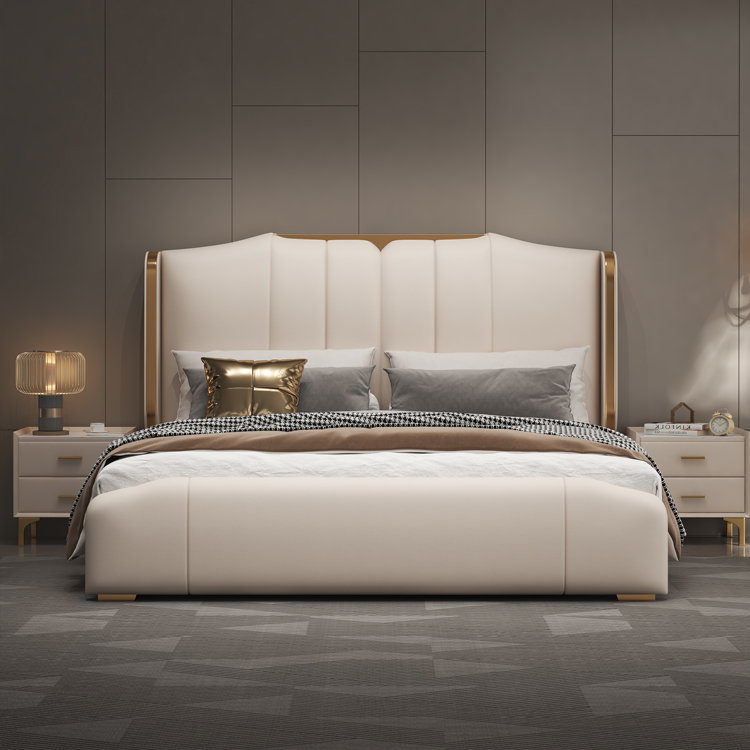 King Size Bed Frame With Storage Drawers - Letto Matrimoniale Moderno di Lusso in