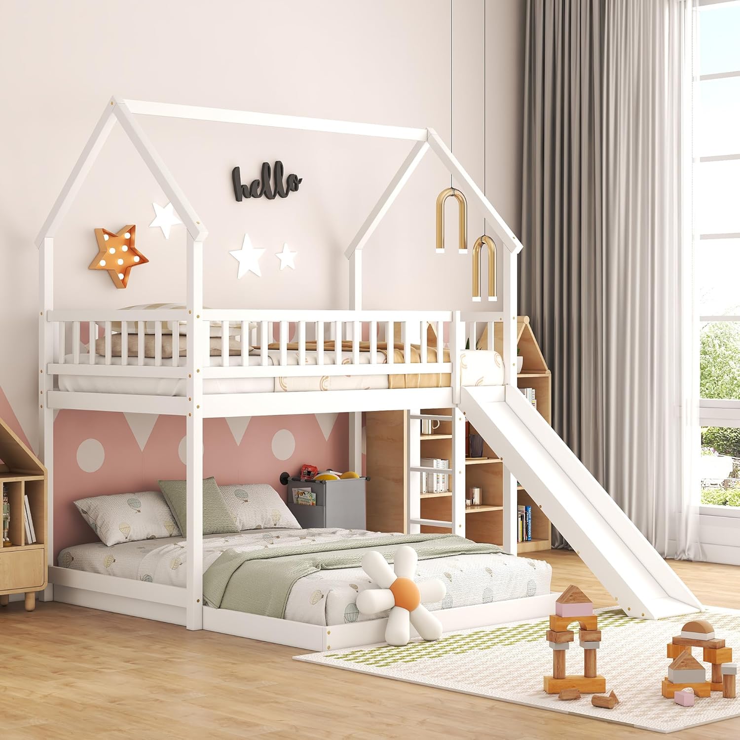 Bunk Bed With Stairs And Slide - Letto a castello con scale e
