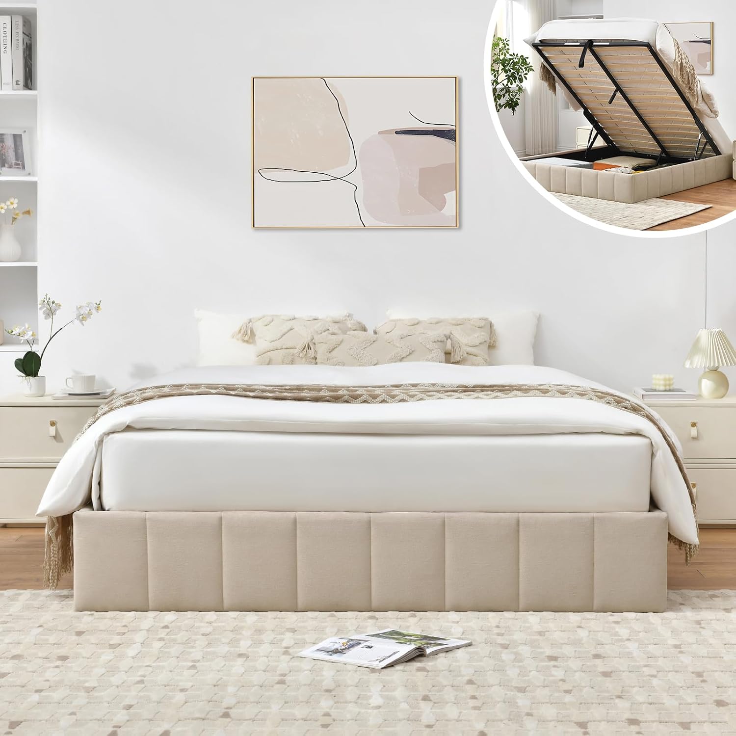 Gas Lift Storage Bed Hydraulic - Letto contenitore matrimoniale con meccanismo a