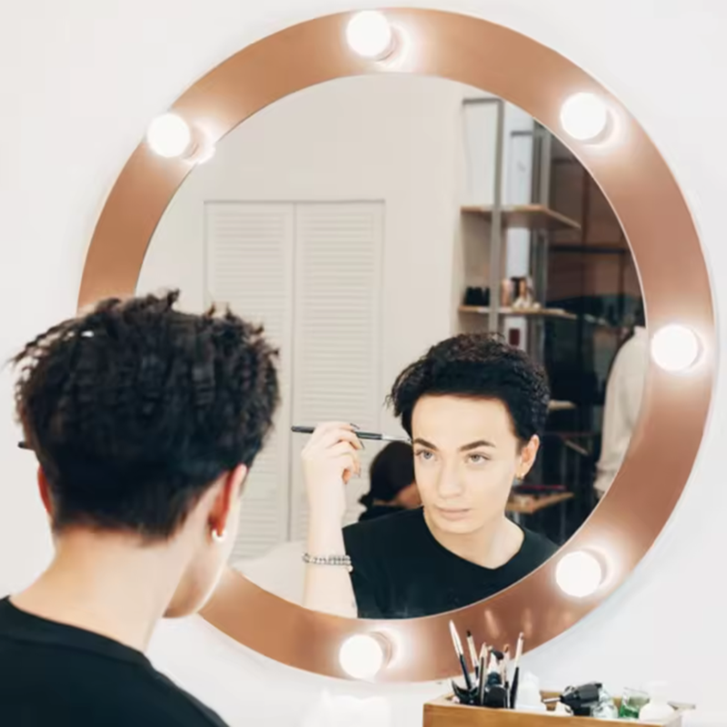Dressing Table Vanity With Lighted Mirror - Lampada LED USB Hollywood per Specchio