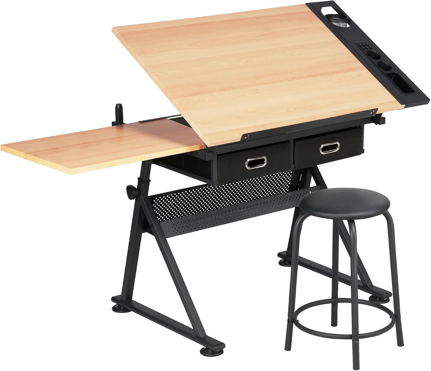 Office Furniture - Tavolo da Disegno Regolabile con Sgabello