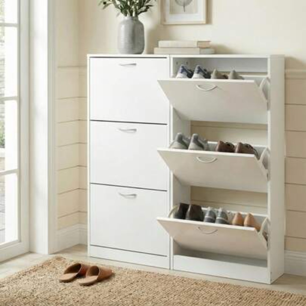 Shoe Rack Cabinet Narrow Entryway - Mobiletto per Scarpe da Ingresso, Scaffale