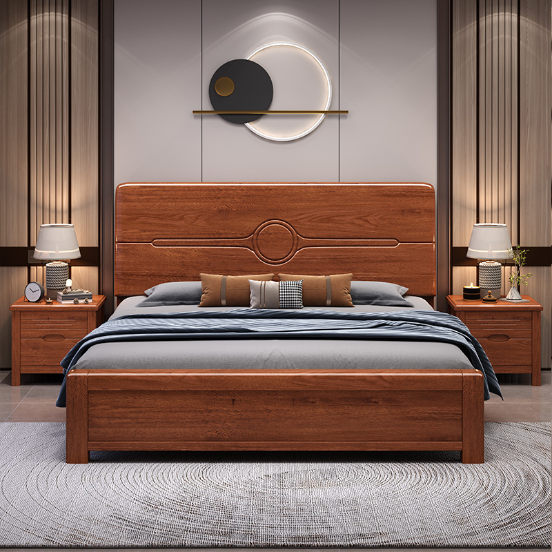 Gas Lift Storage Bed Hydraulic - Letto matrimoniale in legno massello di