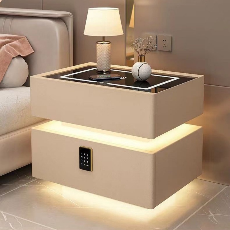 Solid Wood Nightstand 2 Drawers - Comodino in legno massello in stile