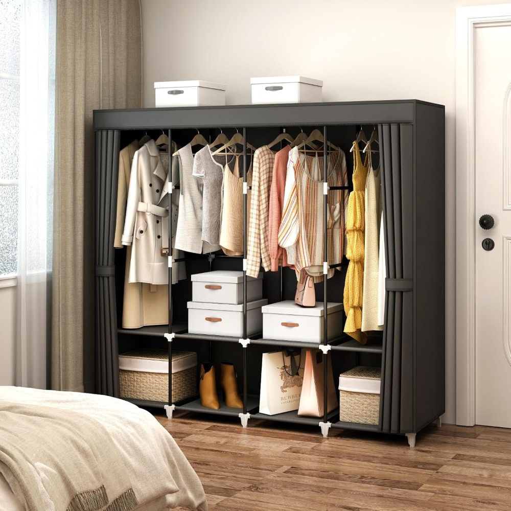 Wardrobe Closet Portable Fabric Cover - Armadio Portatile da 67 Pollici con