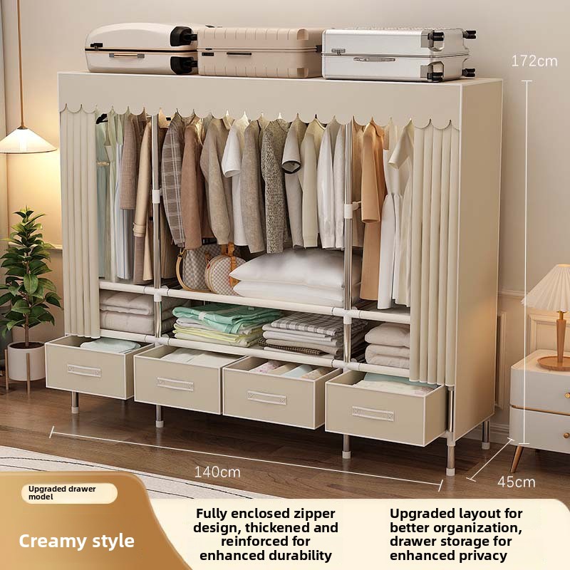 Wardrobe Closet Portable Fabric Cover - Armadio Portatile con Copertura, Pieghevole, per