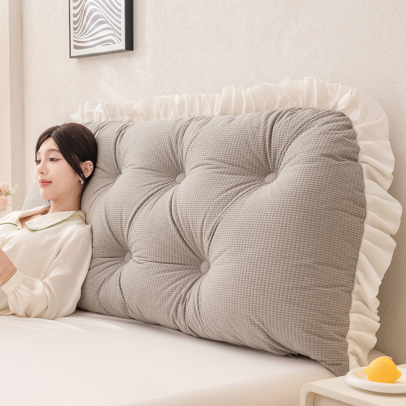 Headboard Cushion Backrest Tatami - Cuscino con Volant per Testiera, Supporto