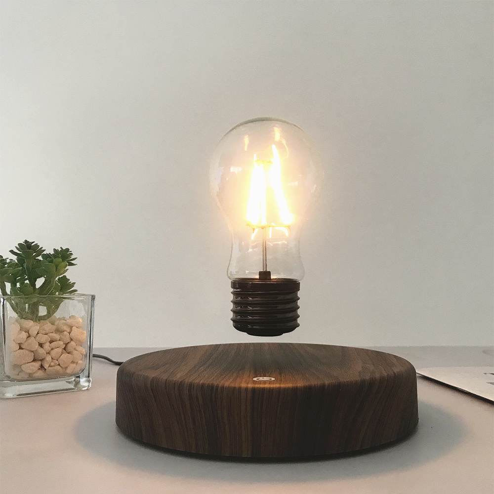 Floating Nightstand With Led Light - Lampada a levitazione magnetica Creatività Lampadina