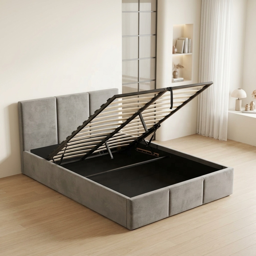 Gas Lift Storage Bed Hydraulic - Campionatura Gratuita: Letto Moderno Morbido con