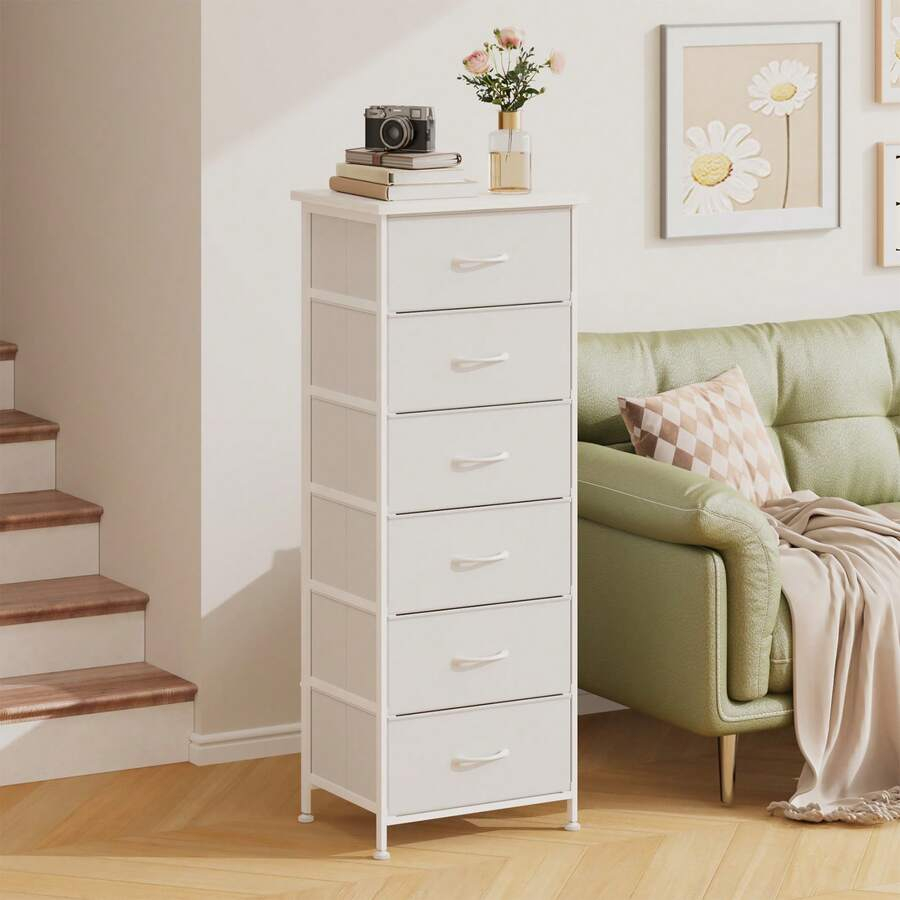 Bedroom Furniture - Comodino Tomnk a 6 cassetti, cassettiera