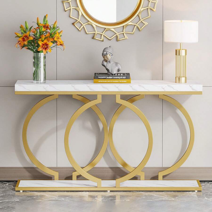 Tables - Tavolo Console Moderno in Oro da