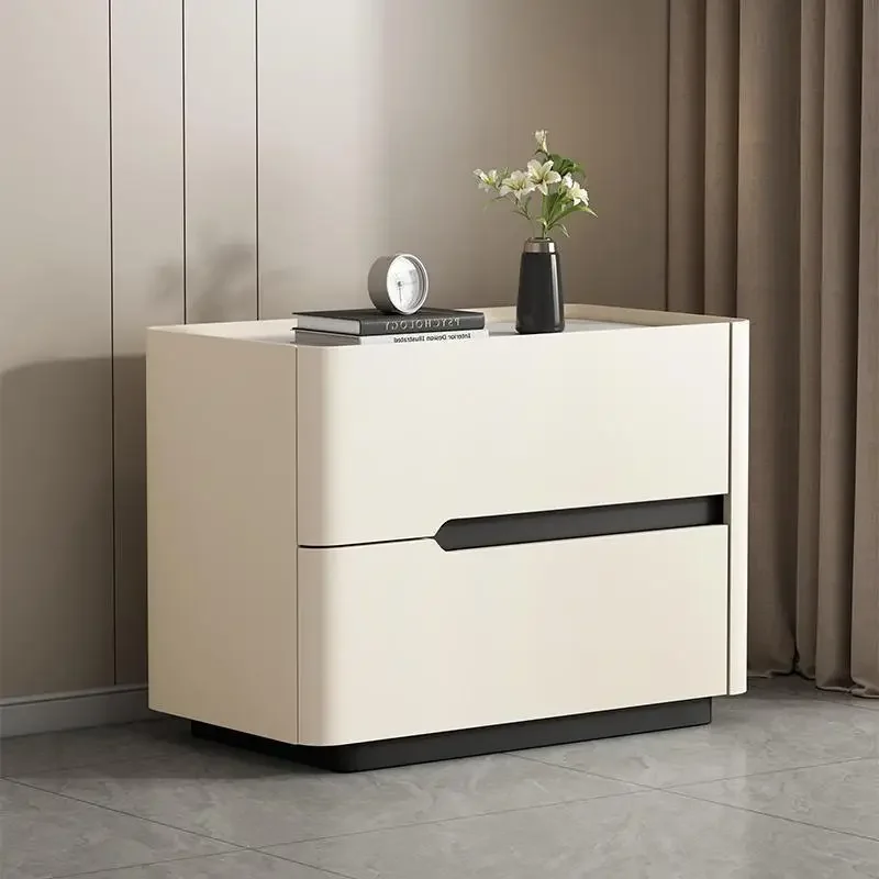 Solid Wood Nightstand 2 Drawers - Comodino moderno nordico portaoggetti estetico comodino