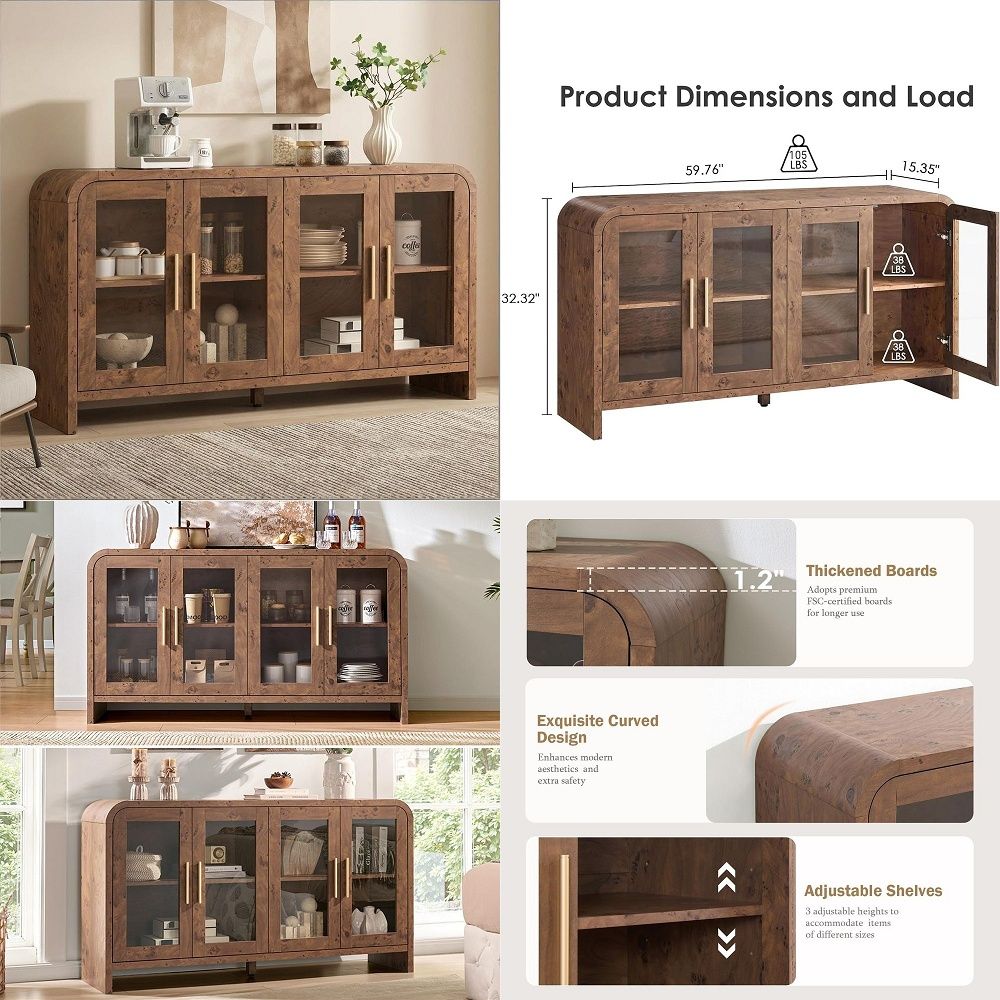Tables - Credenza Buffet con Vani Portaoggetti, Mobile
