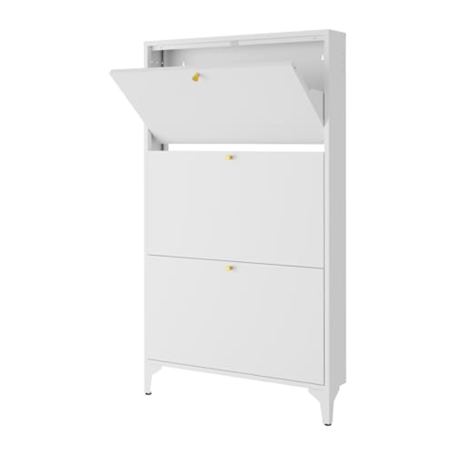 Shoe Rack Cabinet Narrow Entryway - Mobile Porta Scarpe Autoportante con 3