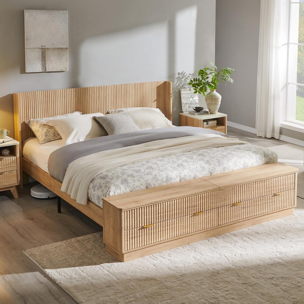 Letto King Size con Contenitor - King Size Bed Frame With Storage Drawers recensione e prezzo