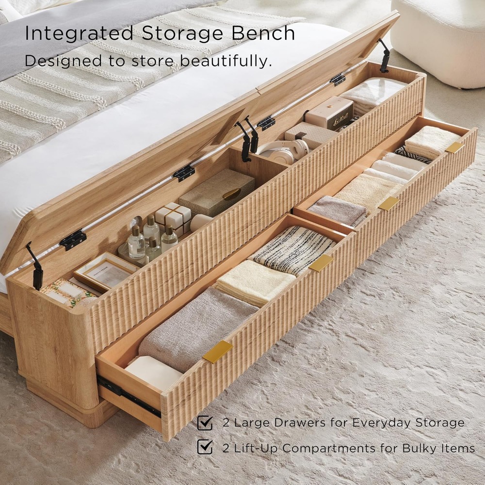 Letto King Size con Contenitor - King Size Bed Frame With Storage Drawers recensione e prezzo