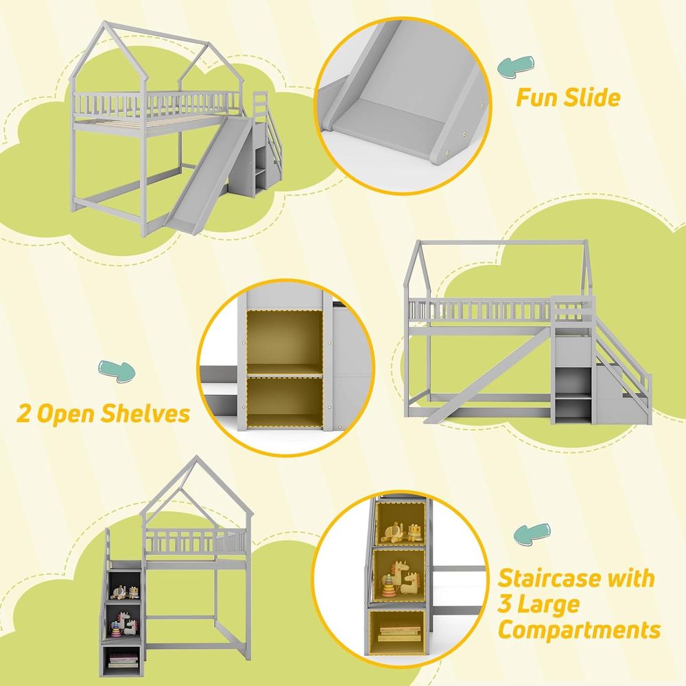 Letto a Castello Singolo con S - Bunk Bed With Stairs And Slide recensione e prezzo