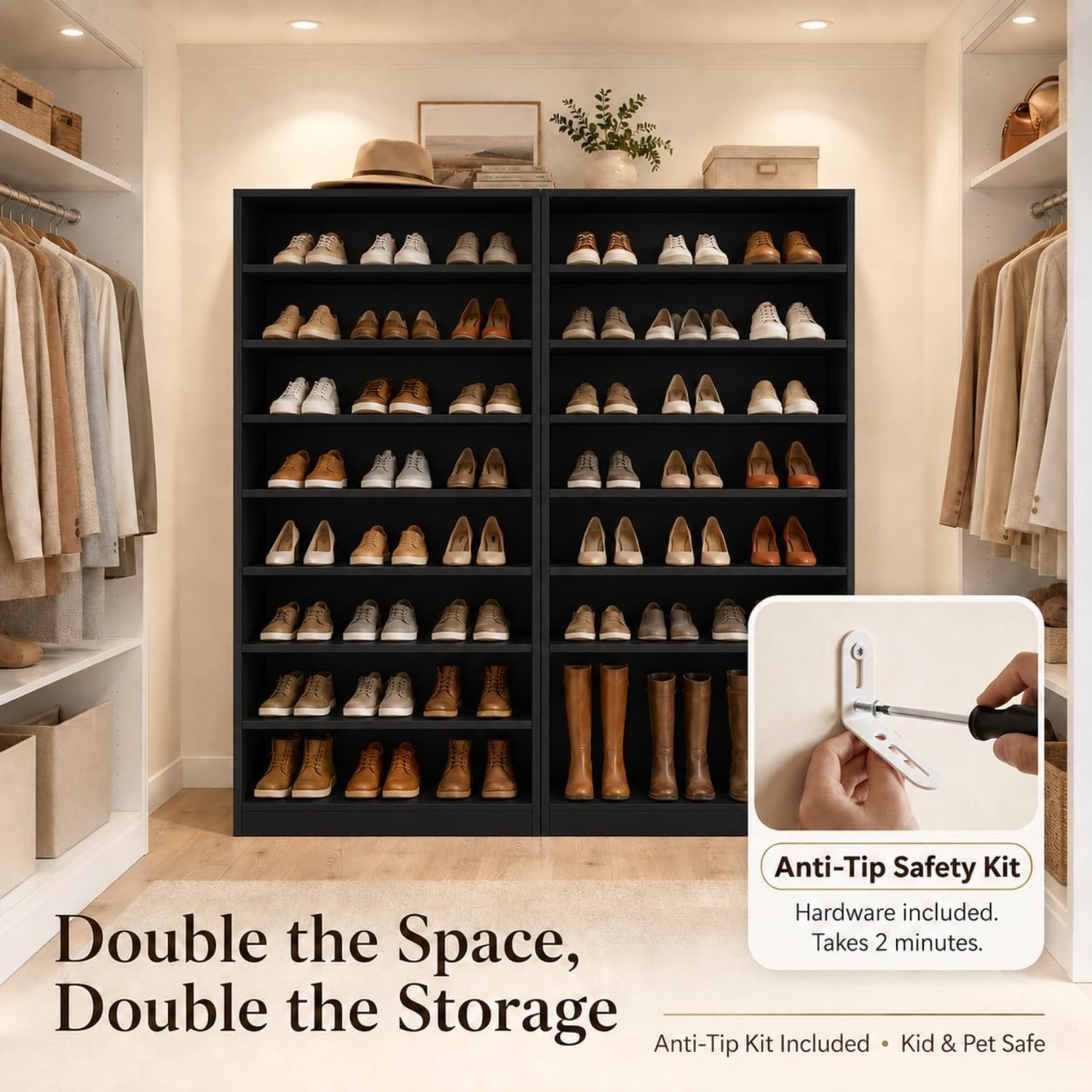 Scarpiera a 9 ripiani alta per - Shoe Rack Cabinet Narrow Entryway recensione e prezzo