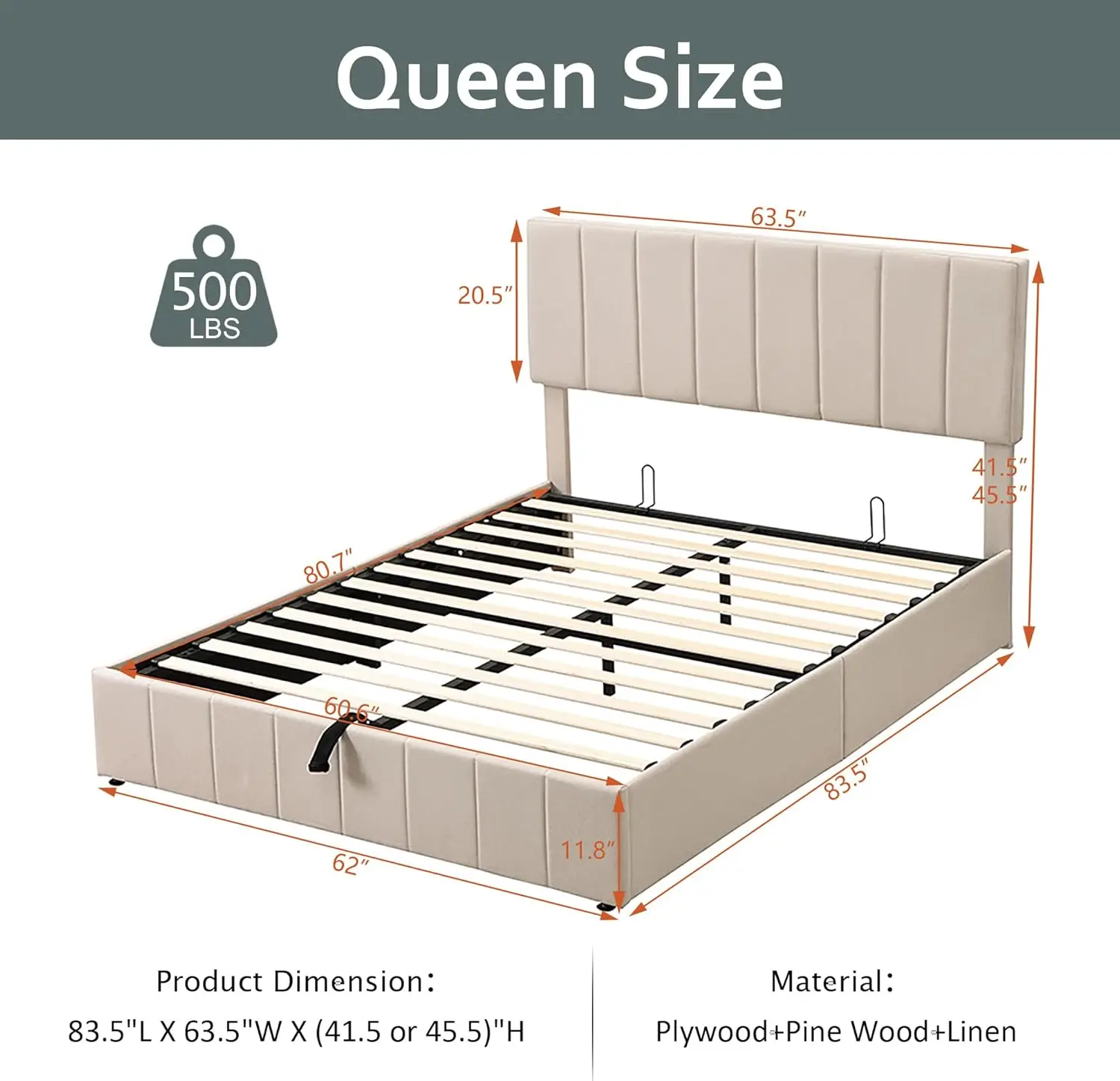 Letto con piattaforma di stocc - Gas Lift Storage Bed Hydraulic recensione e prezzo