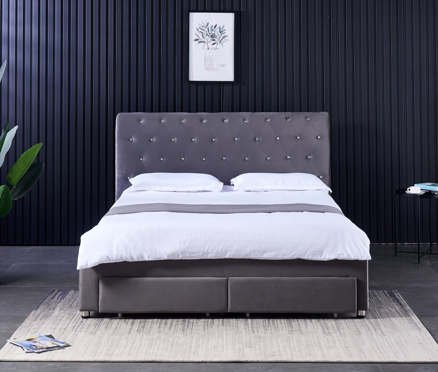 Moderno Letto Matrimoniale con - King Size Bed Frame With Storage Drawers recensione e prezzo