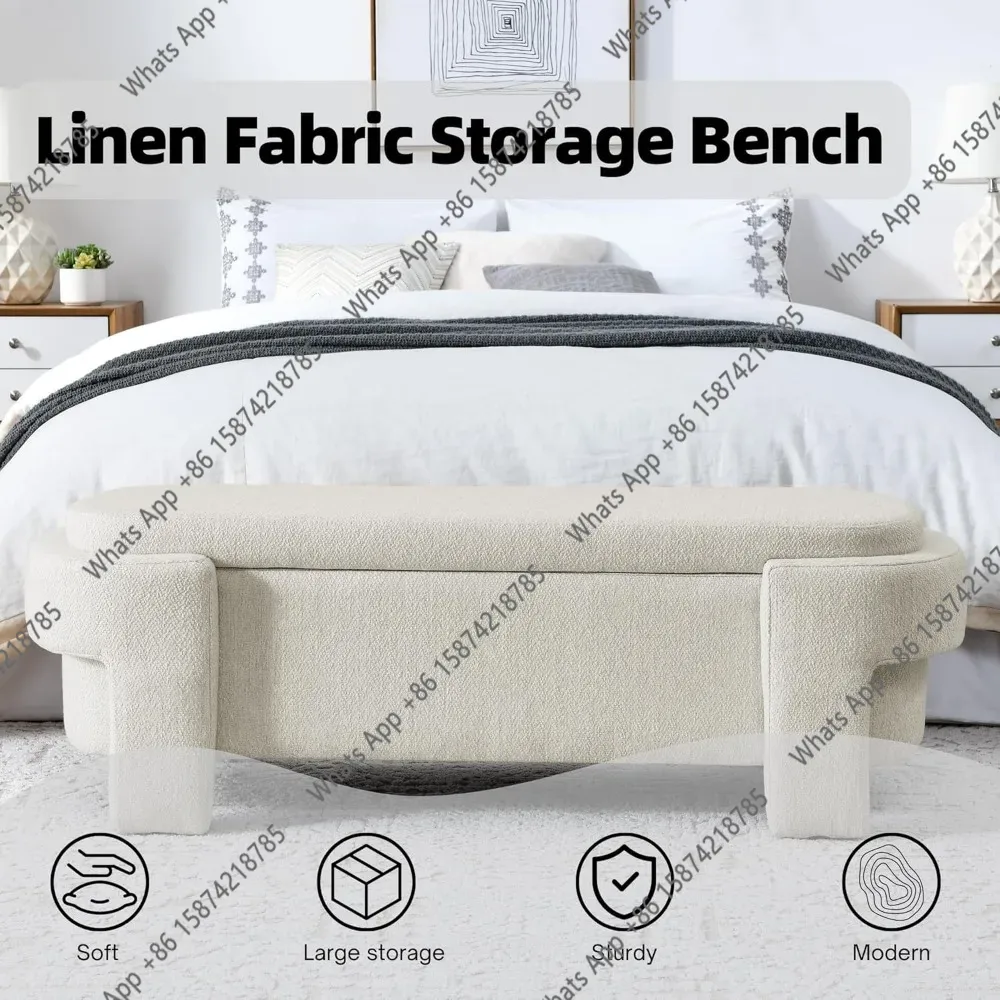 Panca contenitore ovale in lin - Bedroom Furniture recensione e prezzo