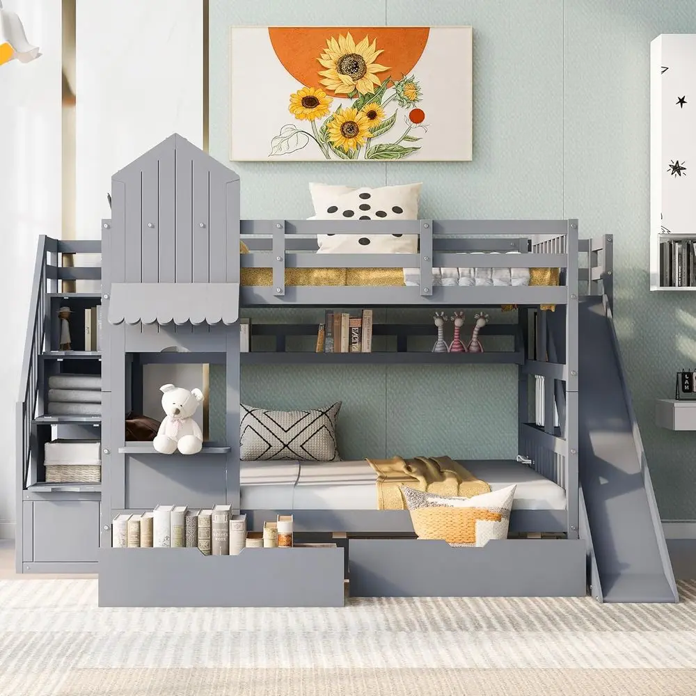 Letto a castello matrimoniale  - Bunk Bed With Stairs And Slide recensione e prezzo