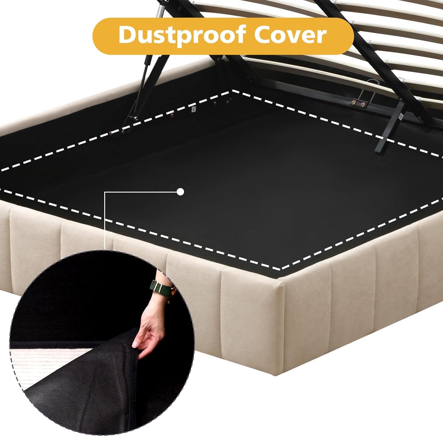 Letto contenitore matrimoniale - Gas Lift Storage Bed Hydraulic recensione e prezzo