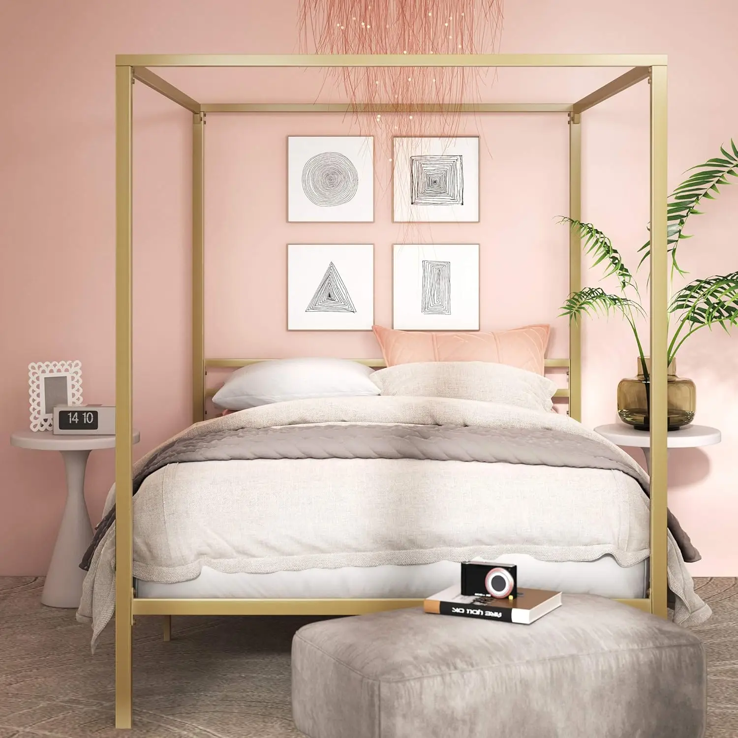 Struttura Letto a Piattaforma  - Canopy Bed Frame Metal Queen recensione e prezzo