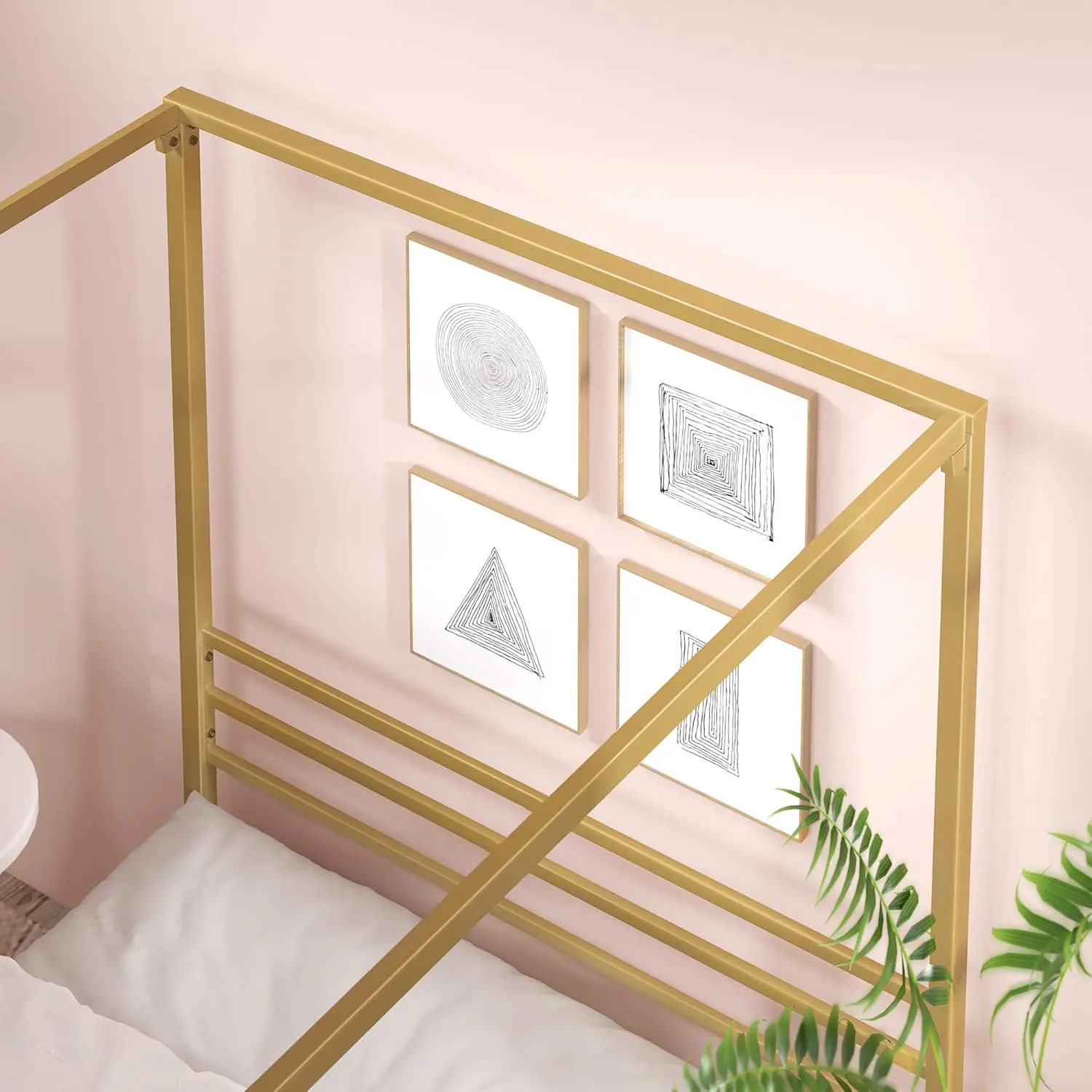 Struttura Letto a Piattaforma  - Canopy Bed Frame Metal Queen recensione e prezzo