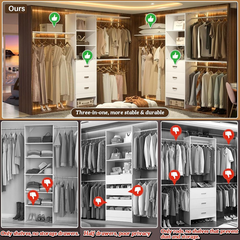 Sistema Armadio 8T, Organizzat - Bedroom Furniture recensione e prezzo