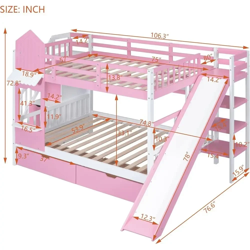 Letto a Castello per Bambini c - Bunk Bed With Stairs And Slide recensione e prezzo