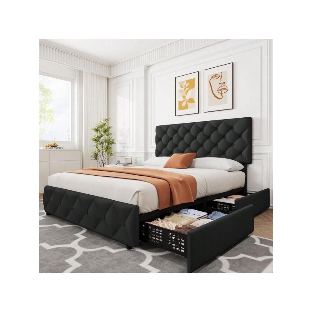 Letto matrimoniale/king size c - King Size Bed Frame With Storage Drawers recensione e prezzo
