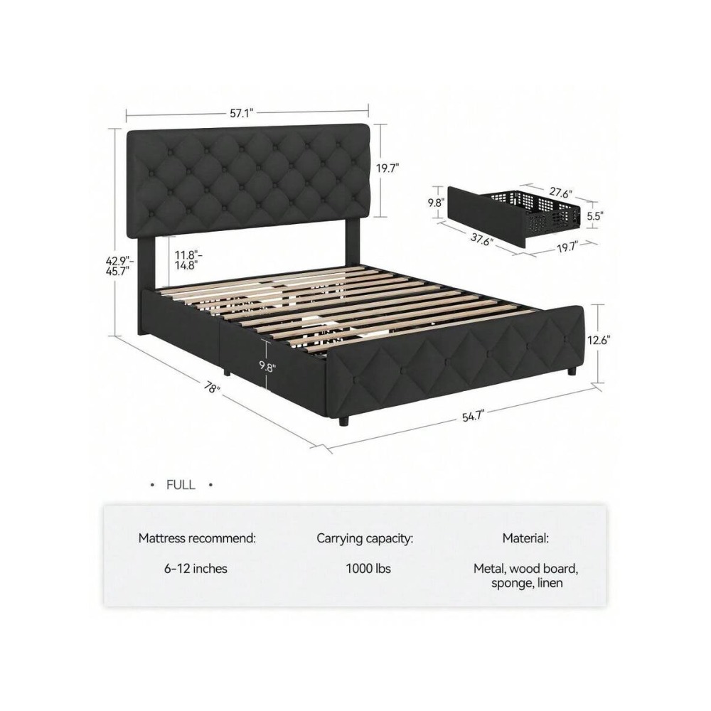 Letto matrimoniale/king size c - King Size Bed Frame With Storage Drawers recensione e prezzo