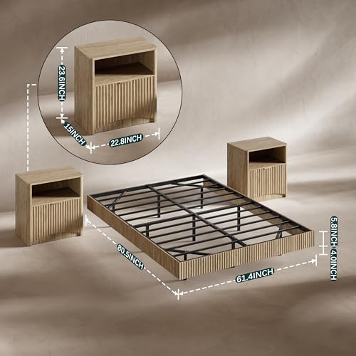 Set Camera da Letto, Letto Mat - Floating Nightstand With Led Light recensione e prezzo