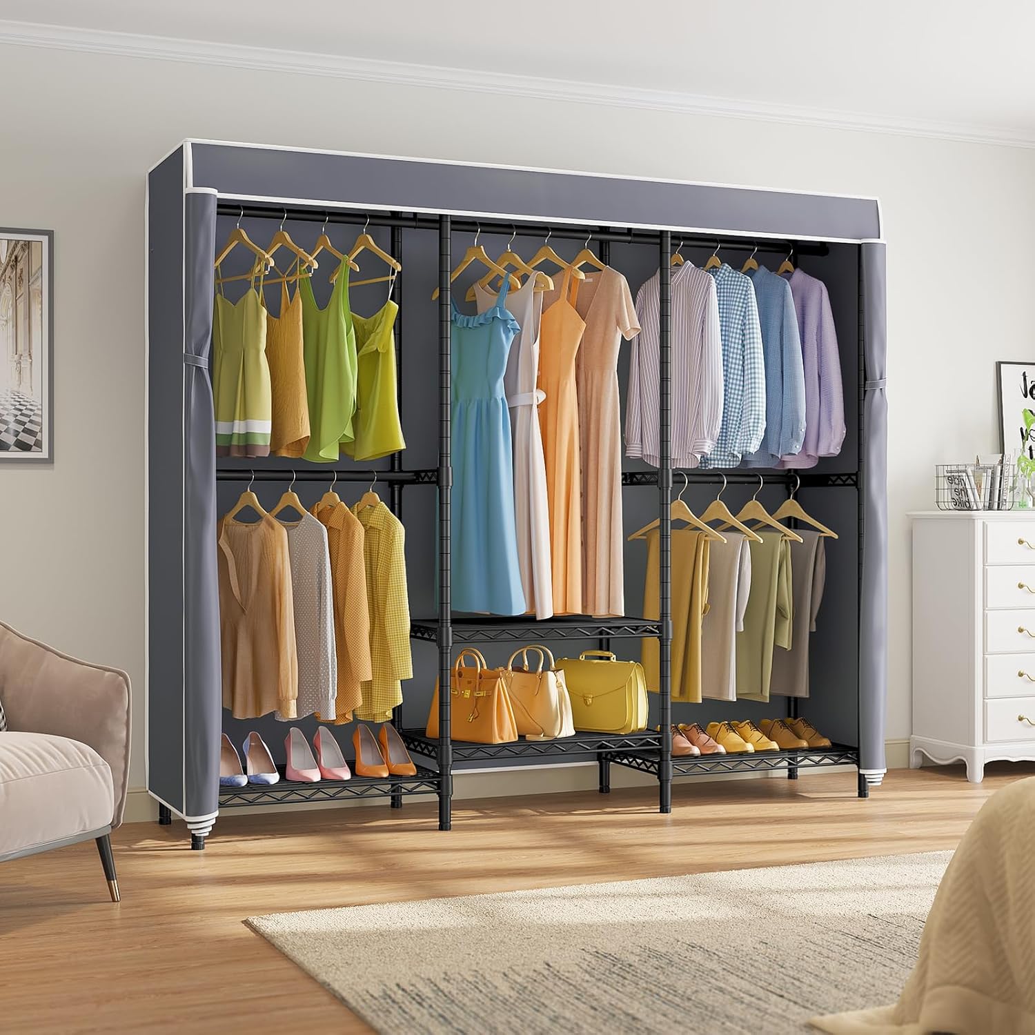 Appendiabiti con Copertura e R - Wardrobe Closet Portable Fabric Cover recensione e prezzo