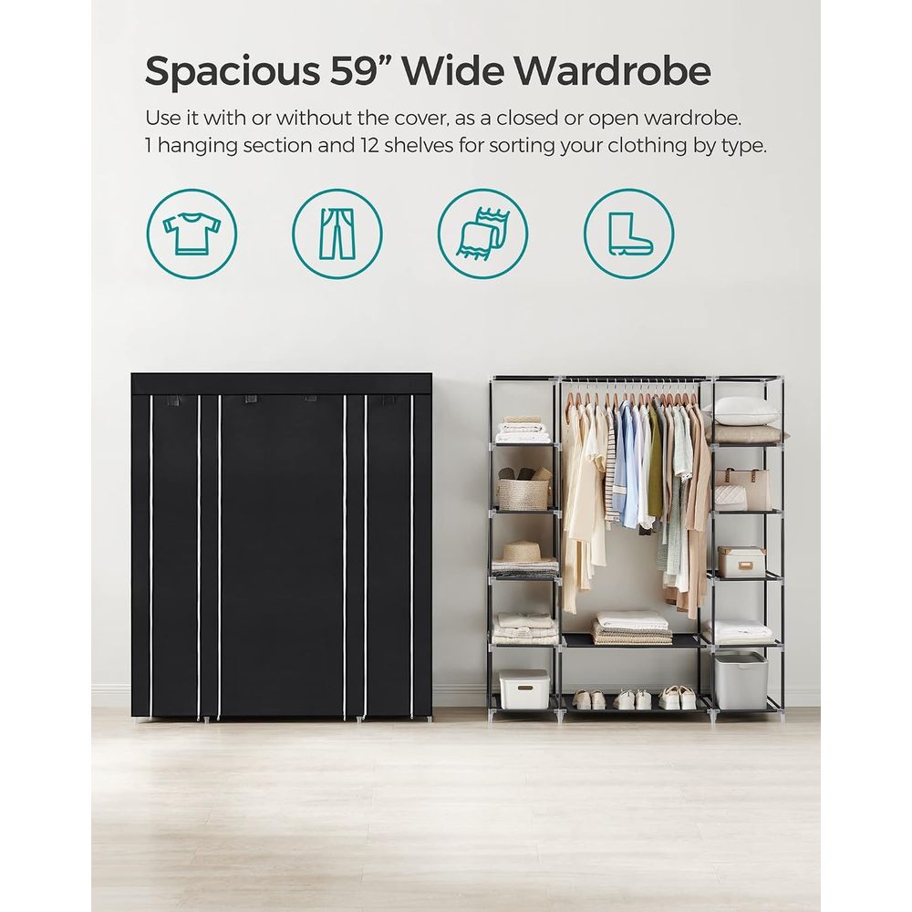 Armadio Guardaroba, Armadio Po - Wardrobe Closet Portable Fabric Cover recensione e prezzo