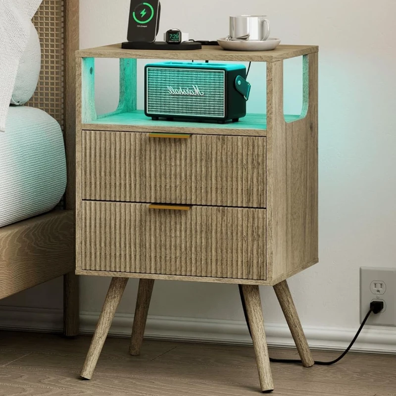 Comodino Moderno con 2 Cassett - Solid Wood Nightstand 2 Drawers recensione e prezzo