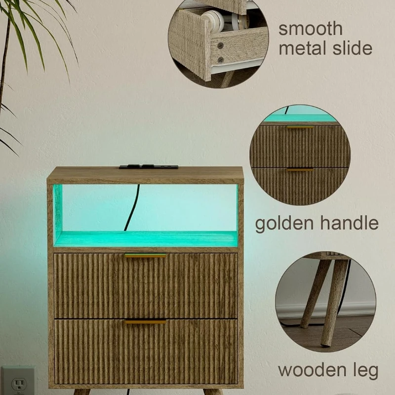 Comodino Moderno con 2 Cassett - Solid Wood Nightstand 2 Drawers recensione e prezzo