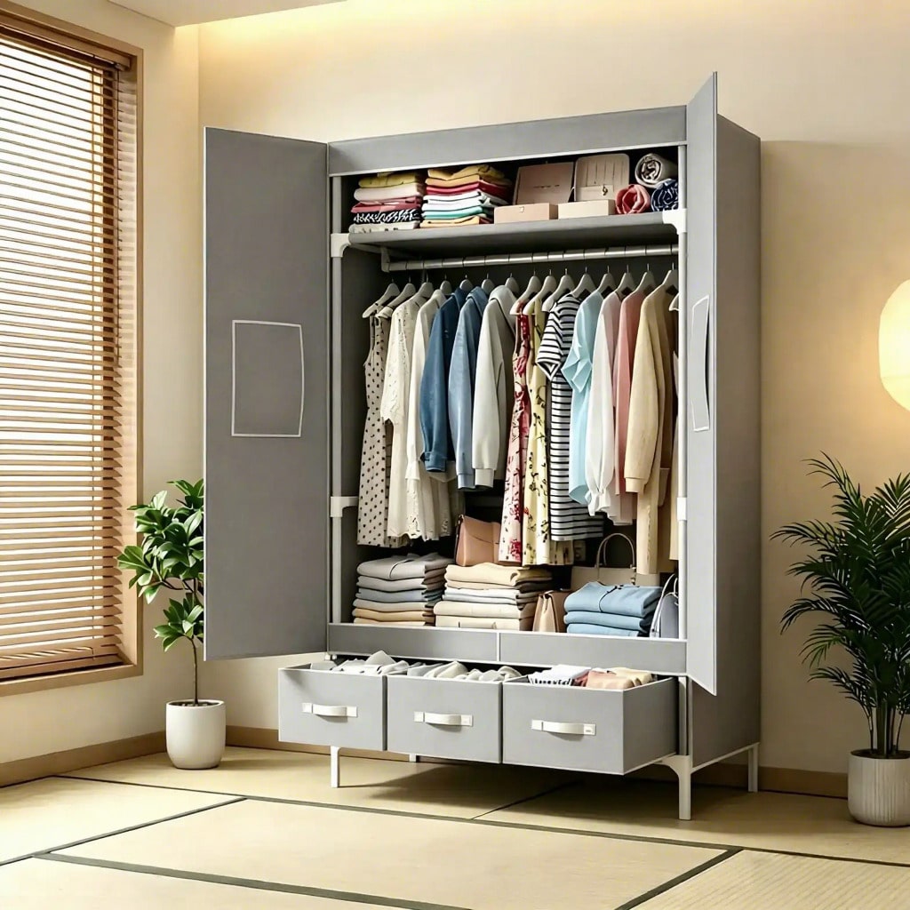 Armadio Portatile, Organizzato - Wardrobe Closet Portable Fabric Cover recensione e prezzo