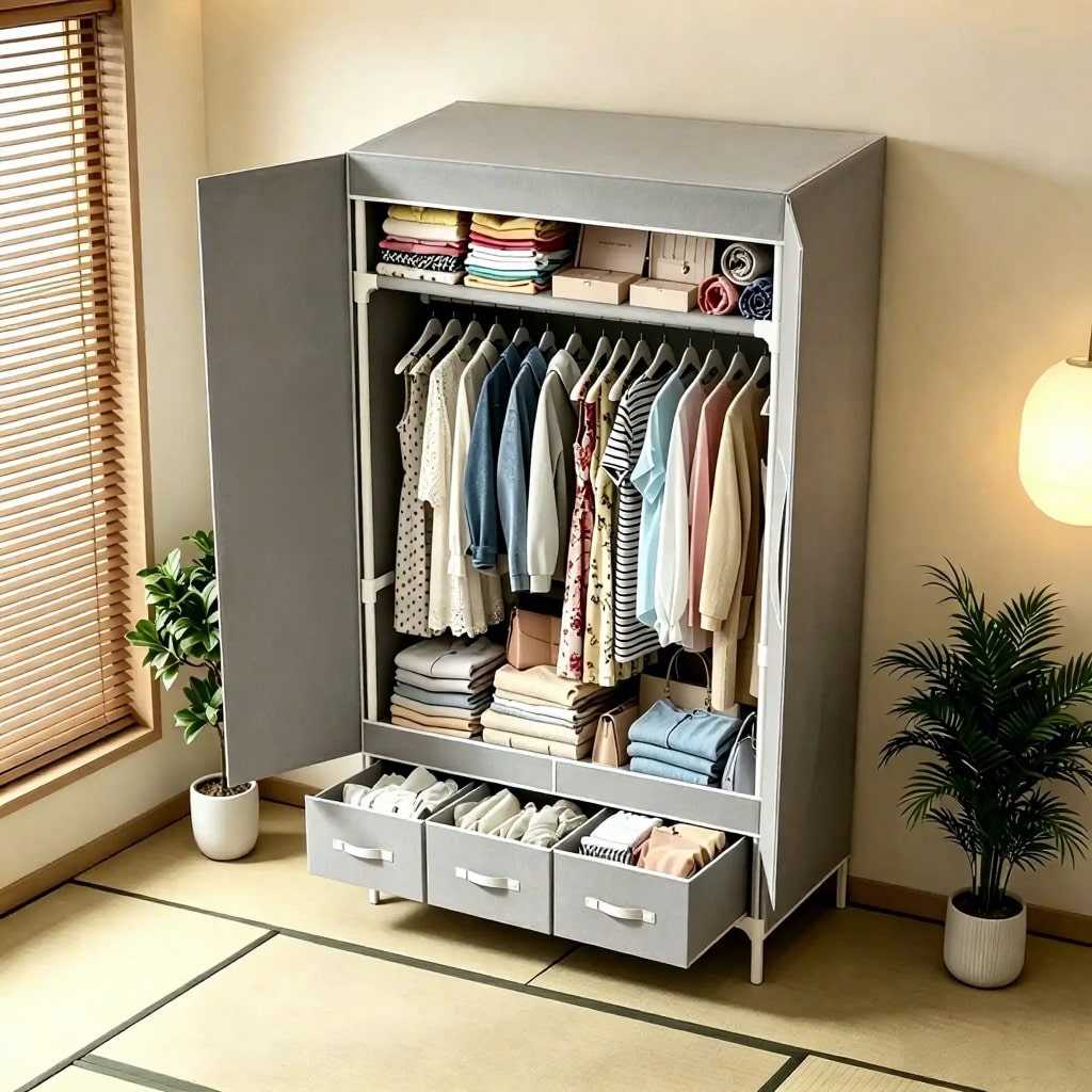 Armadio Portatile, Organizzato - Wardrobe Closet Portable Fabric Cover recensione e prezzo