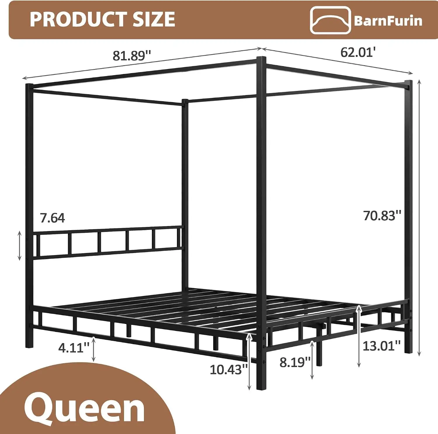 Struttura Letto a Baldacchino  - Canopy Bed Frame Metal Queen recensione e prezzo