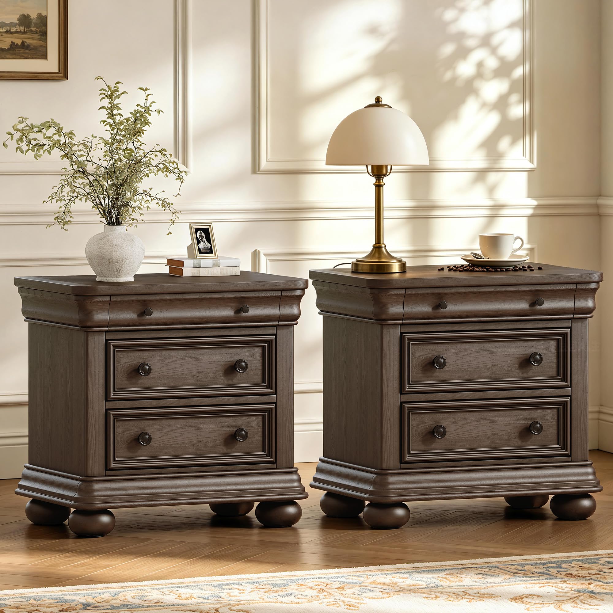 Comodino in legno massello da  - Solid Wood Nightstand 2 Drawers recensione e prezzo