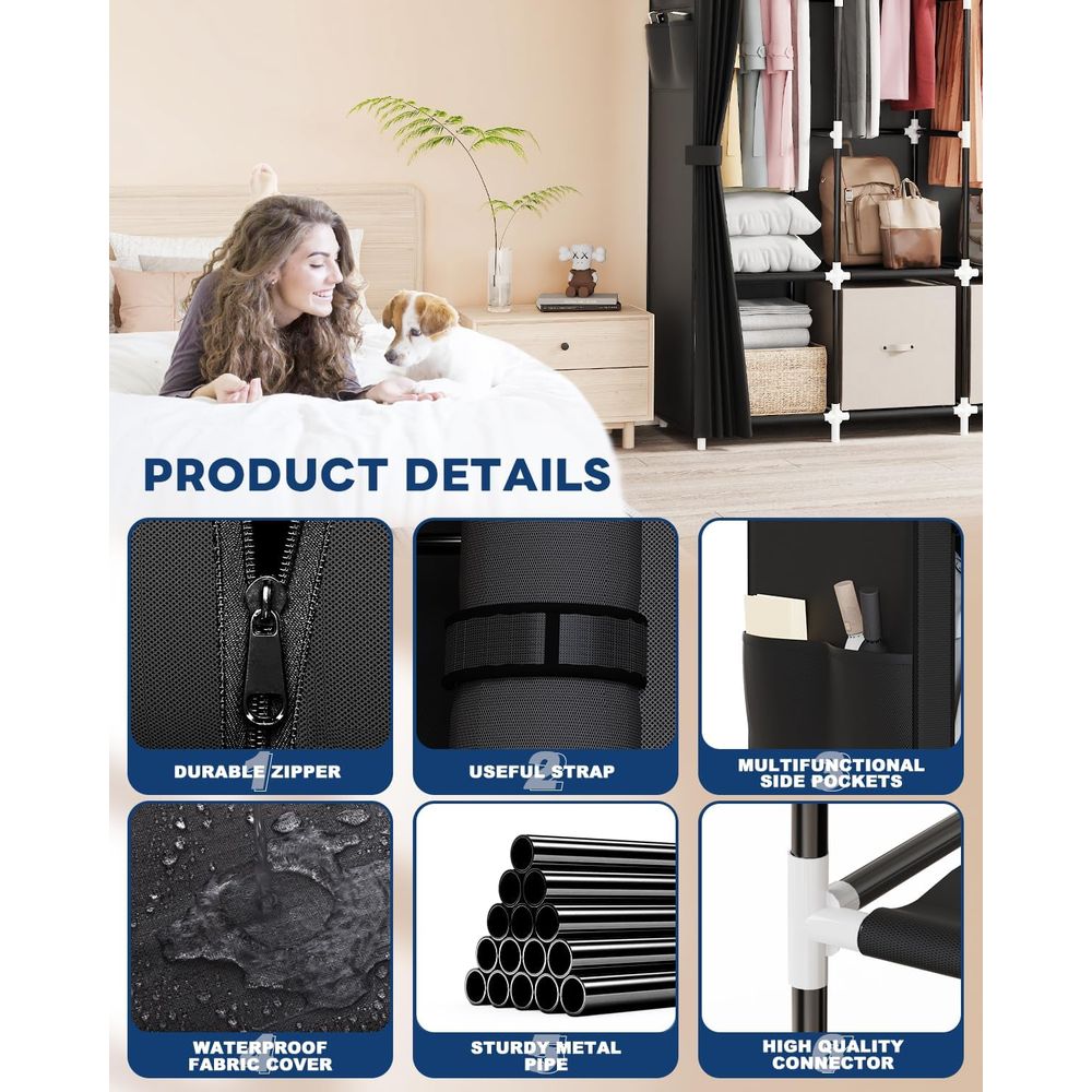 Organizzatore per Vestiti con  - Wardrobe Closet Portable Fabric Cover recensione e prezzo