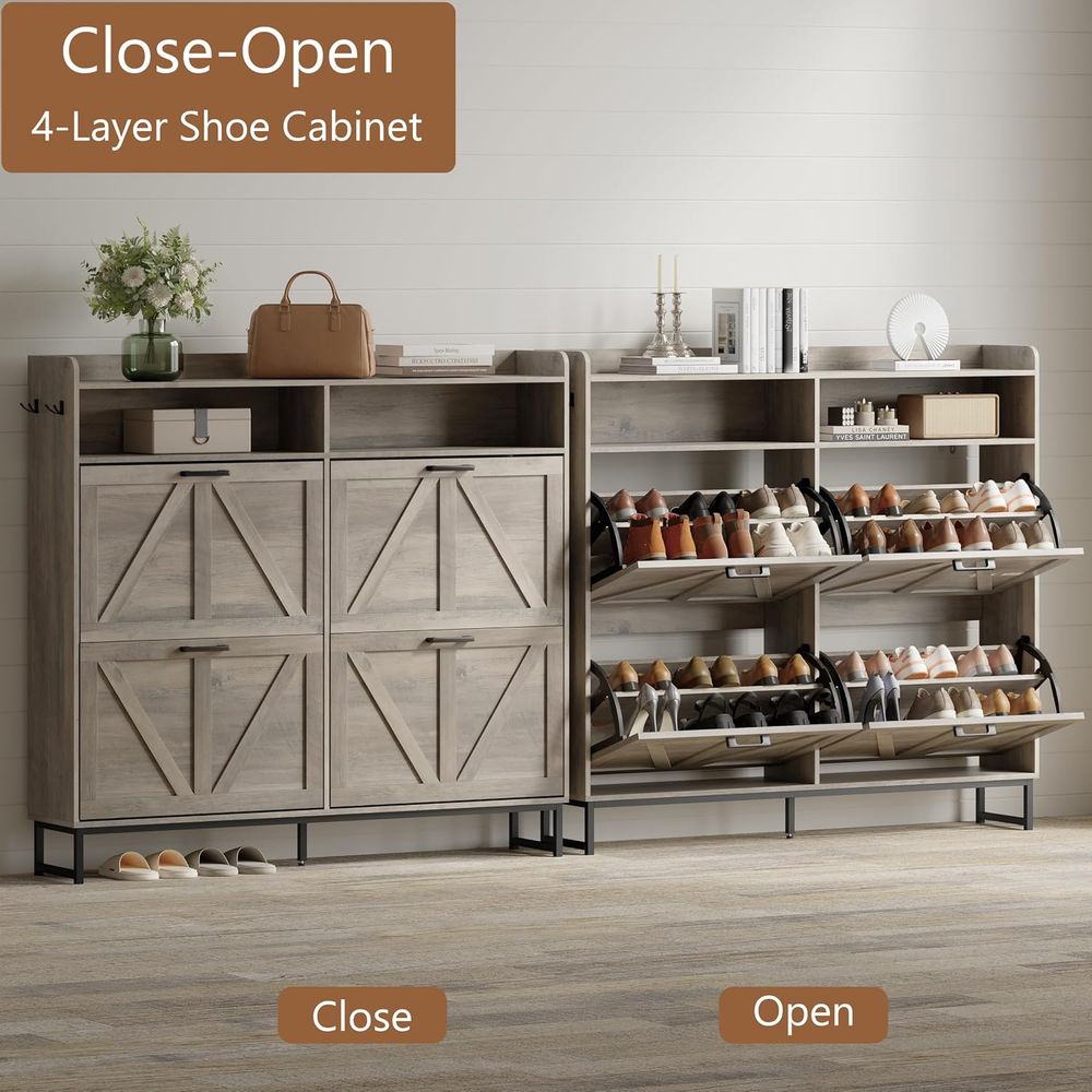 Armadio Portascarpe con 4 Ripi - Shoe Rack Cabinet Narrow Entryway recensione e prezzo
