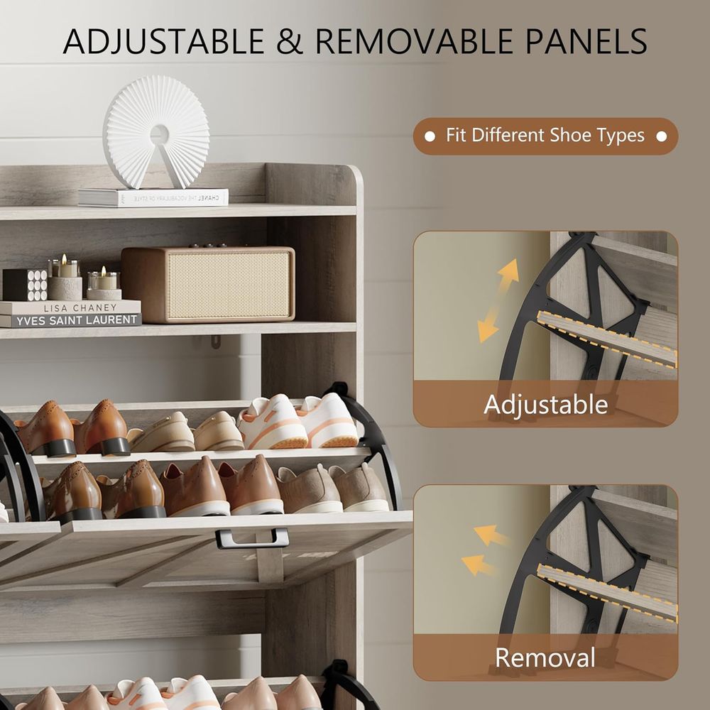 Armadio Portascarpe con 4 Ripi - Shoe Rack Cabinet Narrow Entryway recensione e prezzo