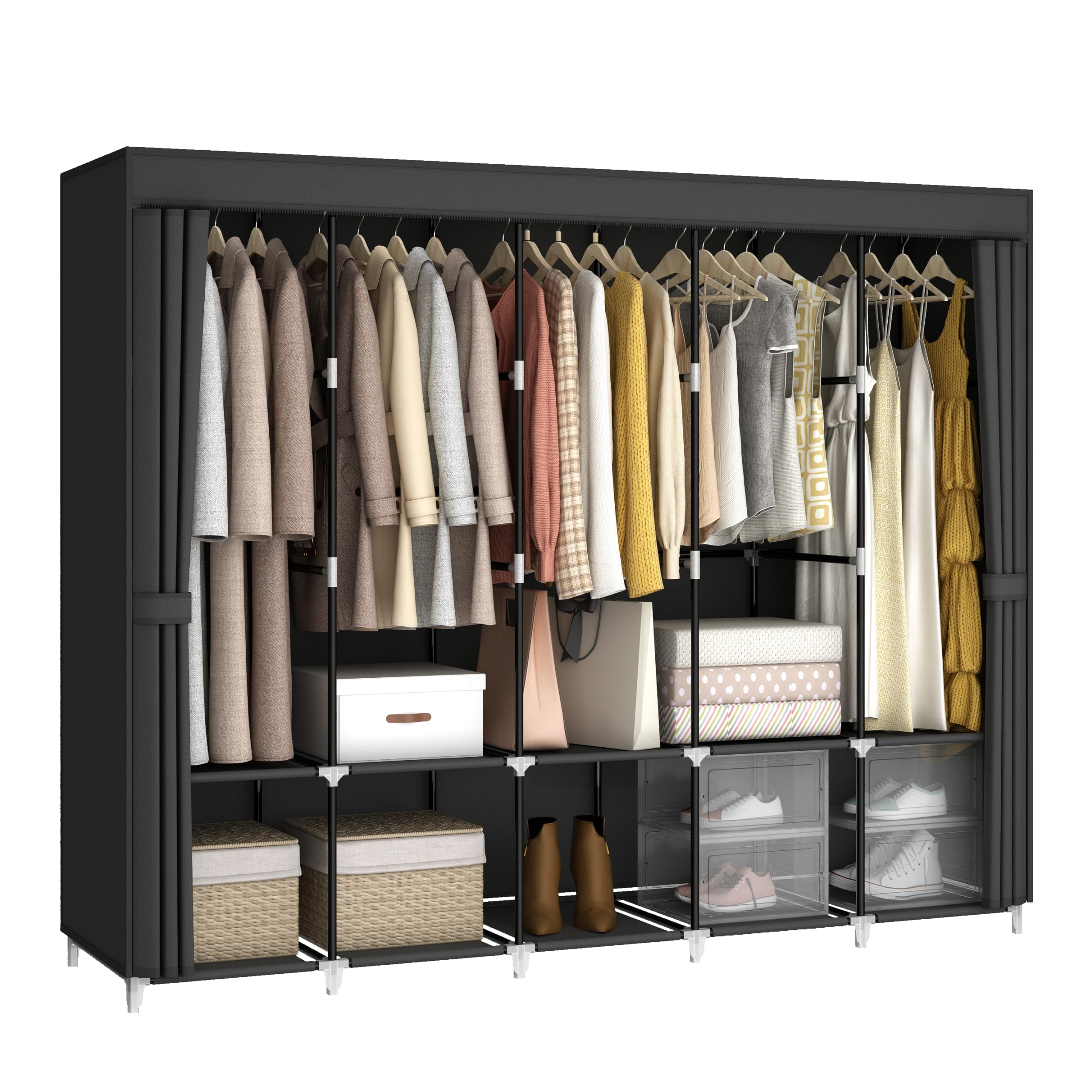 Armadio Portatile di Grande Ca - Wardrobe Closet Portable Fabric Cover recensione e prezzo