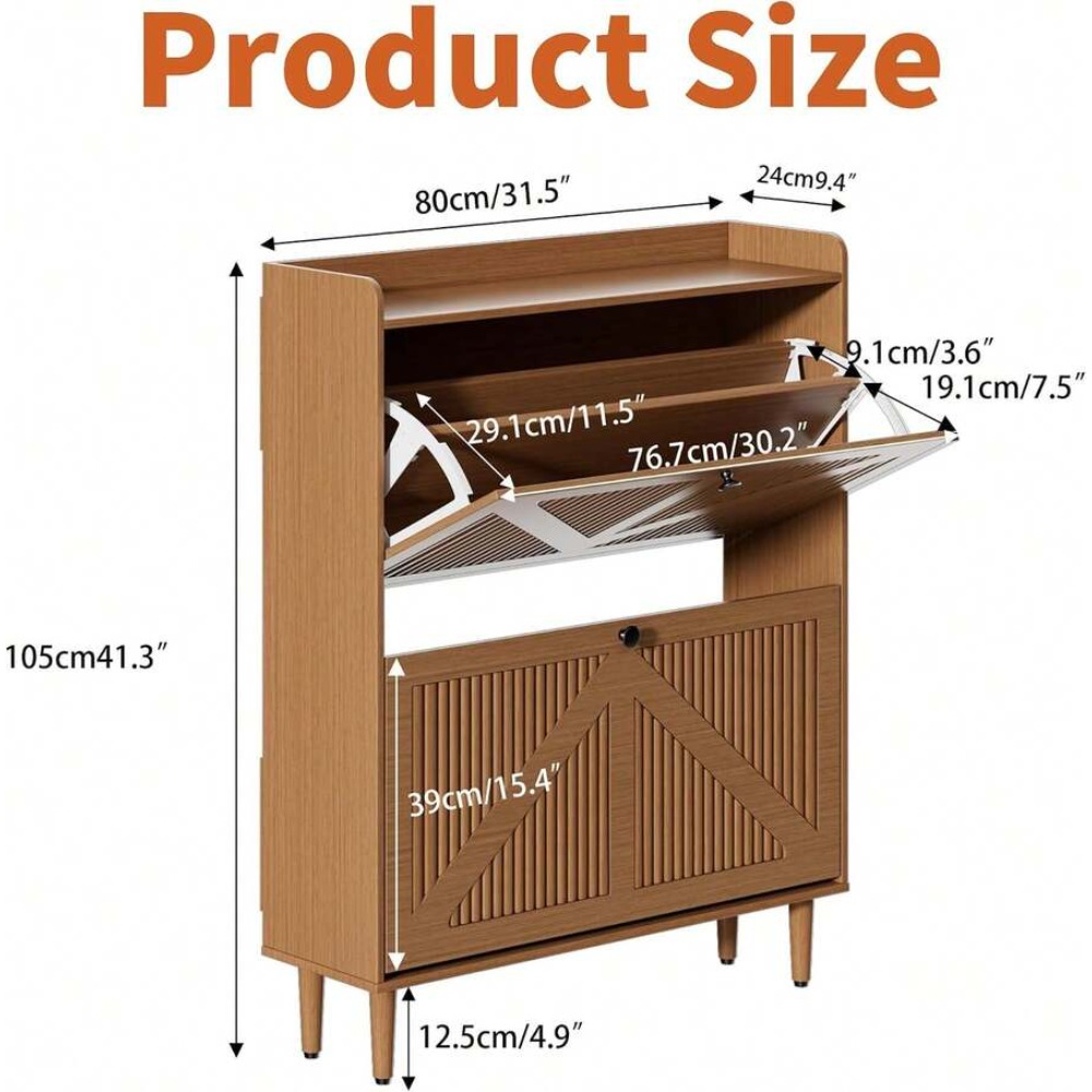 Mobiletto Portascarpe a 2 Ante - Shoe Rack Cabinet Narrow Entryway recensione e prezzo