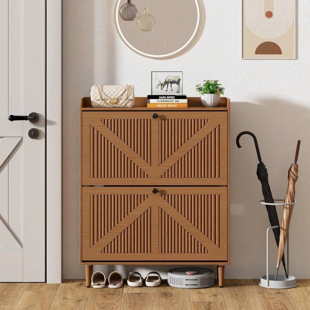 Mobiletto Portascarpe a 2 Ante - Shoe Rack Cabinet Narrow Entryway recensione e prezzo
