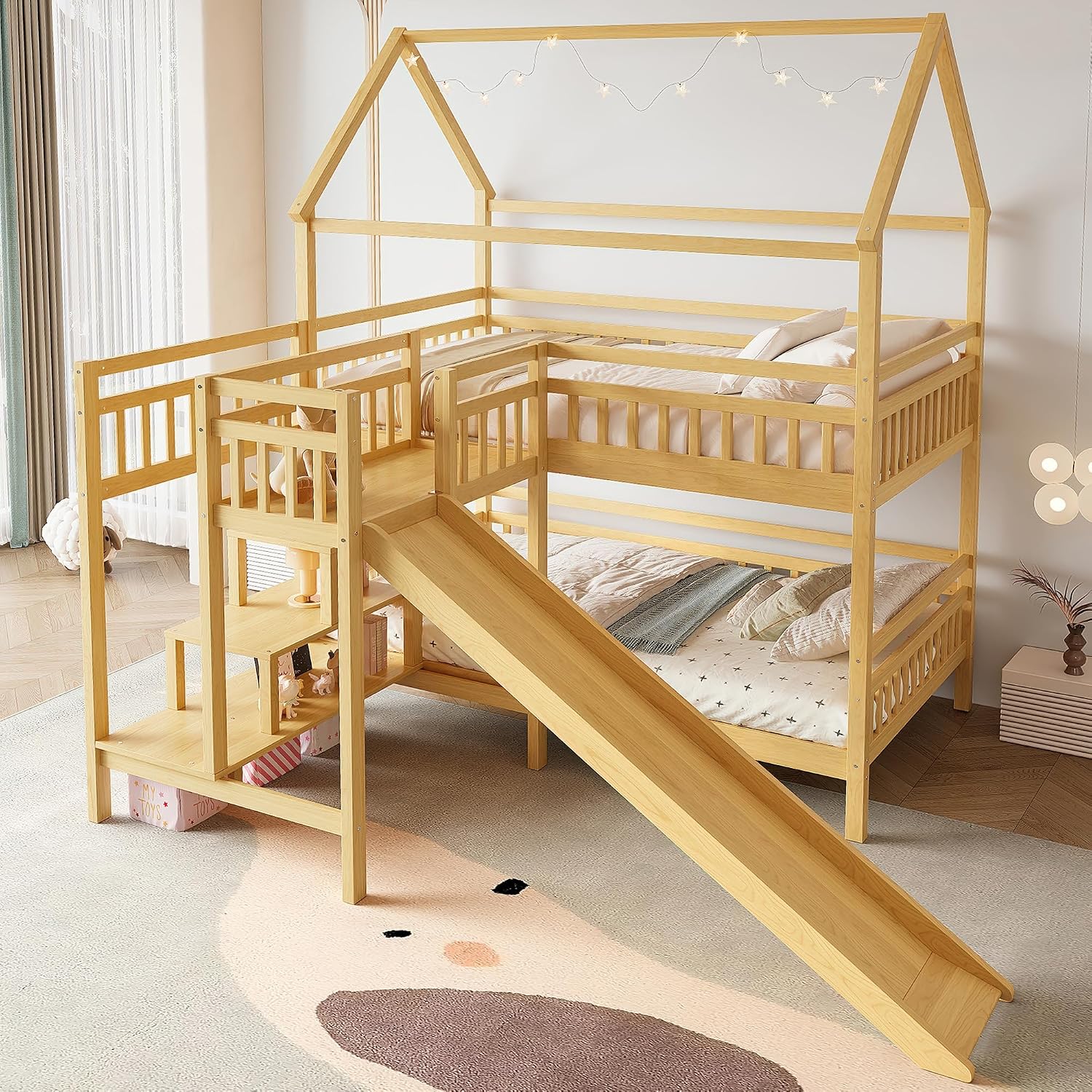 Letto a castello matrimoniale  - Bunk Bed With Stairs And Slide recensione e prezzo